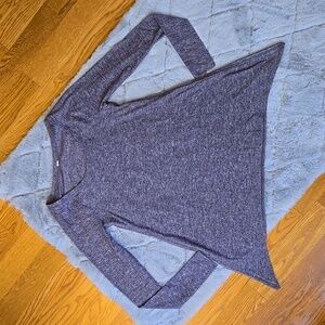 Lululemon Purple Heathered Long-Sleeve Shirt, Women's Medium or Large